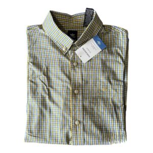 Camisa a cuadros amarilla con blanco
