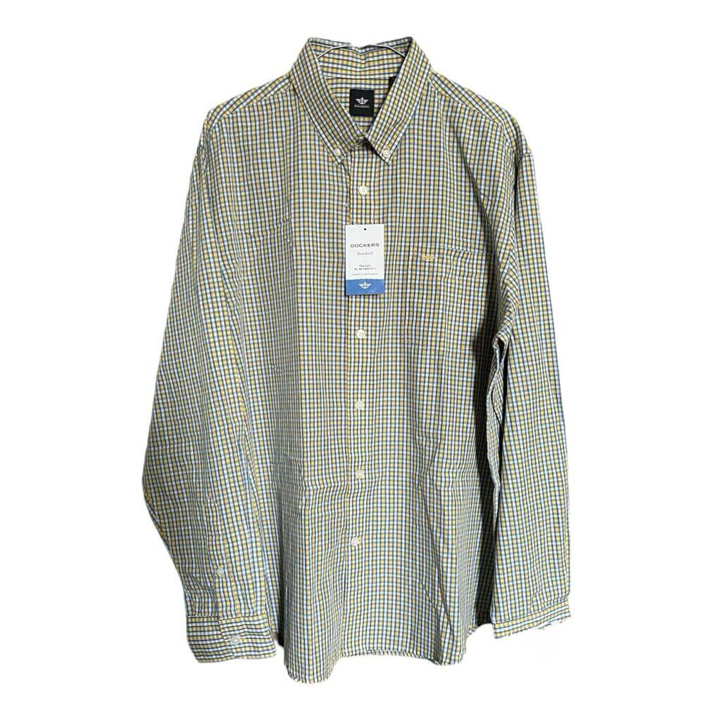 Camisa a cuadros amarilla con blanco - Imagen 2