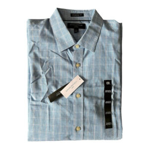 Camisa azul agua cuadriculada