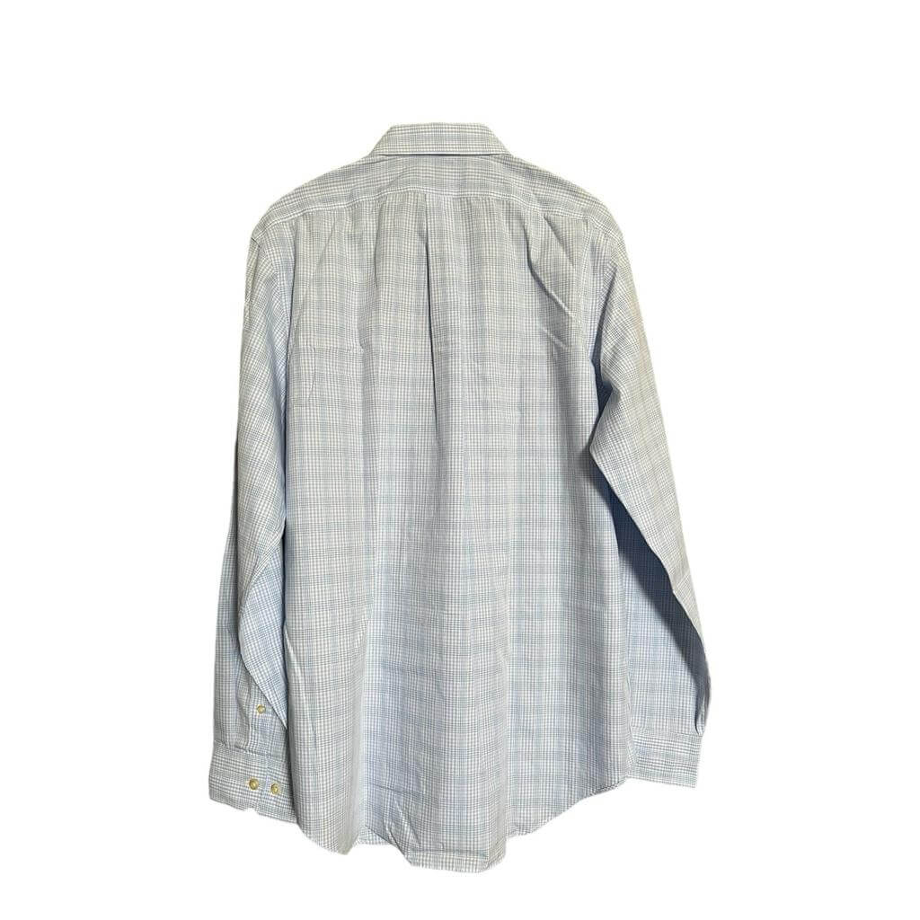 Camisa azul y blanco cuadros pequeños - Imagen 3