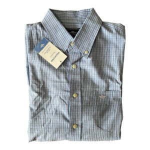 Camisa azul cielo cuadriculada