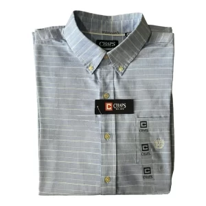 Camisa azul cielo rayas blancas horizontales