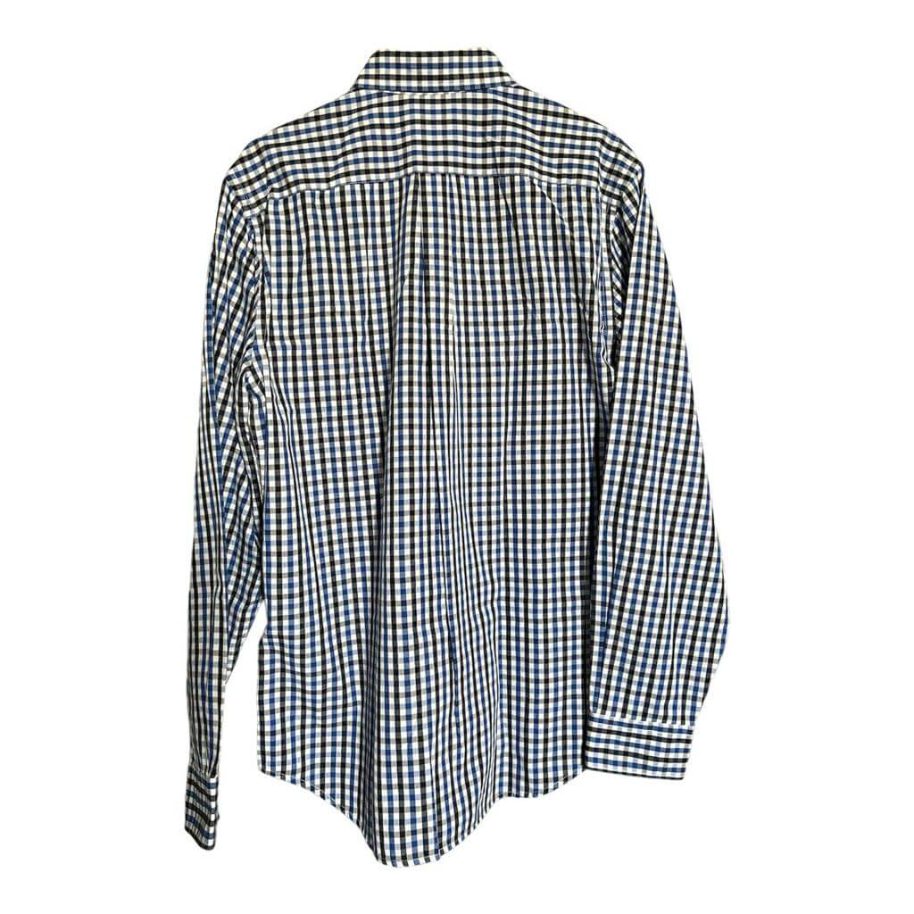 Camisa cuadriculada azul y negro - Imagen 3