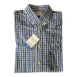 Camisa cuadriculada azul y negro
