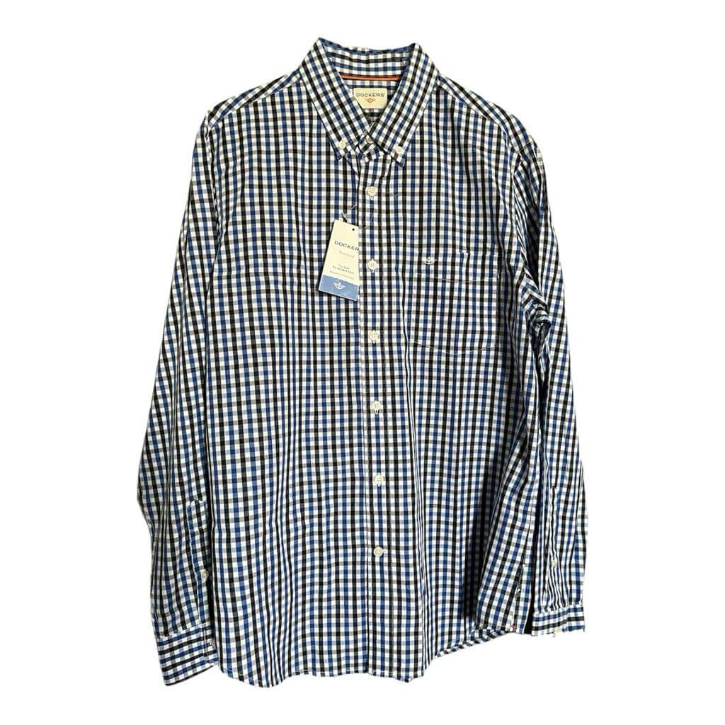 Camisa cuadriculada azul y negro - Imagen 2