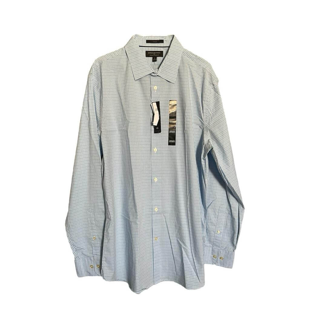 Camisa cuadriculada azul claro - Imagen 2
