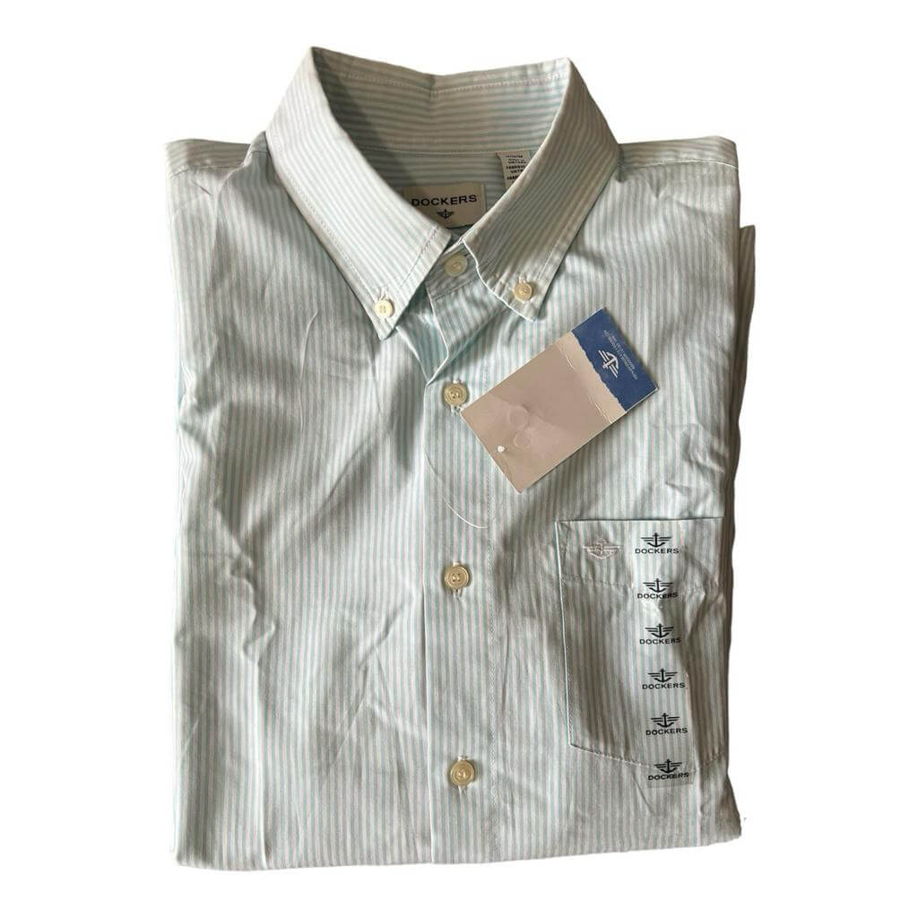 Camisa Dockers Aqua Rayas Verticales – Elegancia Exclusiva