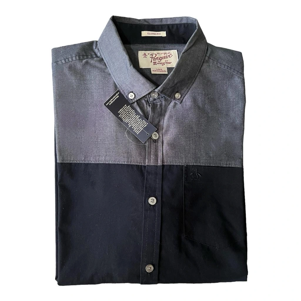 Camisa bicolor gris con negro