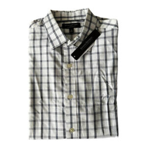 Camisa blanca cuadriculada