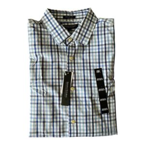 Camisa cuadriculada con diferentes tonos de azul