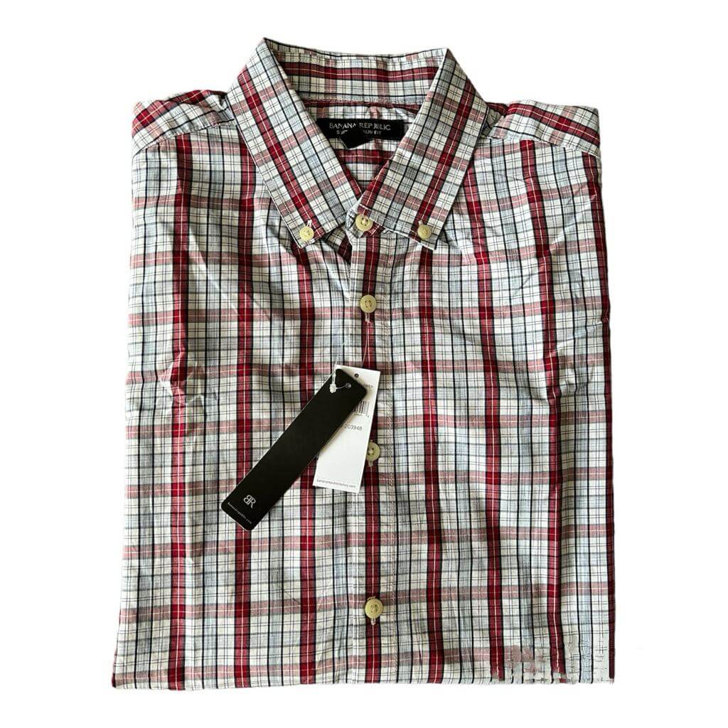 Camisa cuadriculada rojo y azul