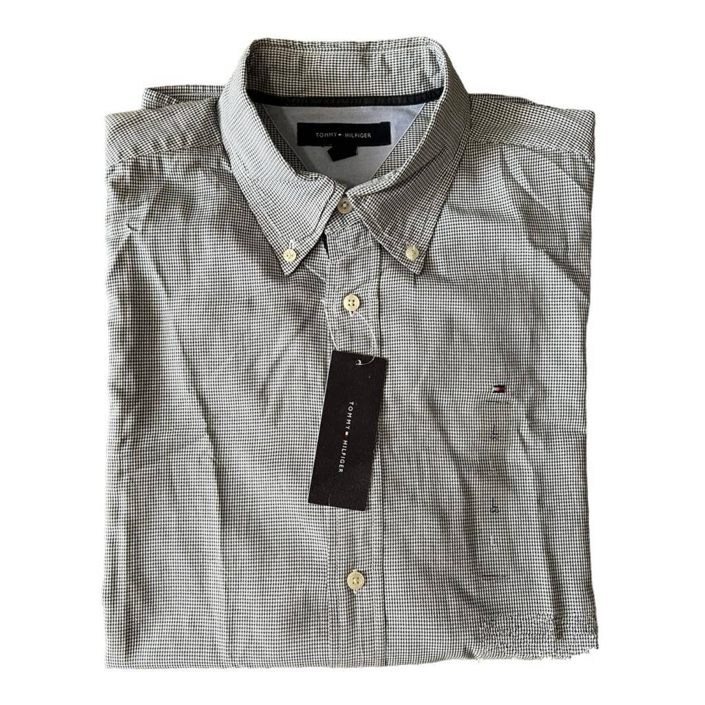 Camisa verde cuadros diminutos
