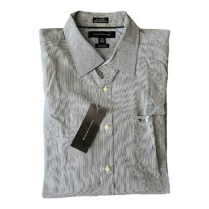 Camisa gris rayas verticales