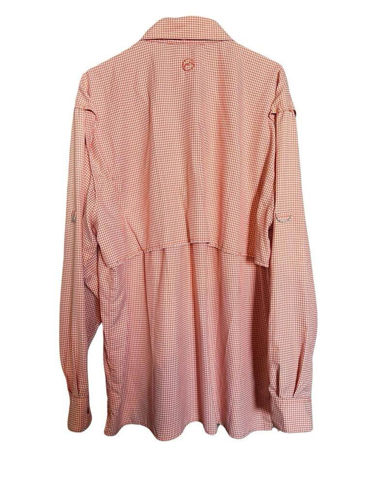 Camisa cuadros pequeños naranja - Imagen 3