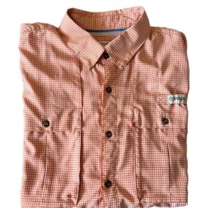 Camisa cuadros pequeños naranja
