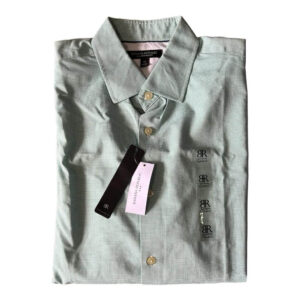 Camisa verde a cuadros muy pequeños