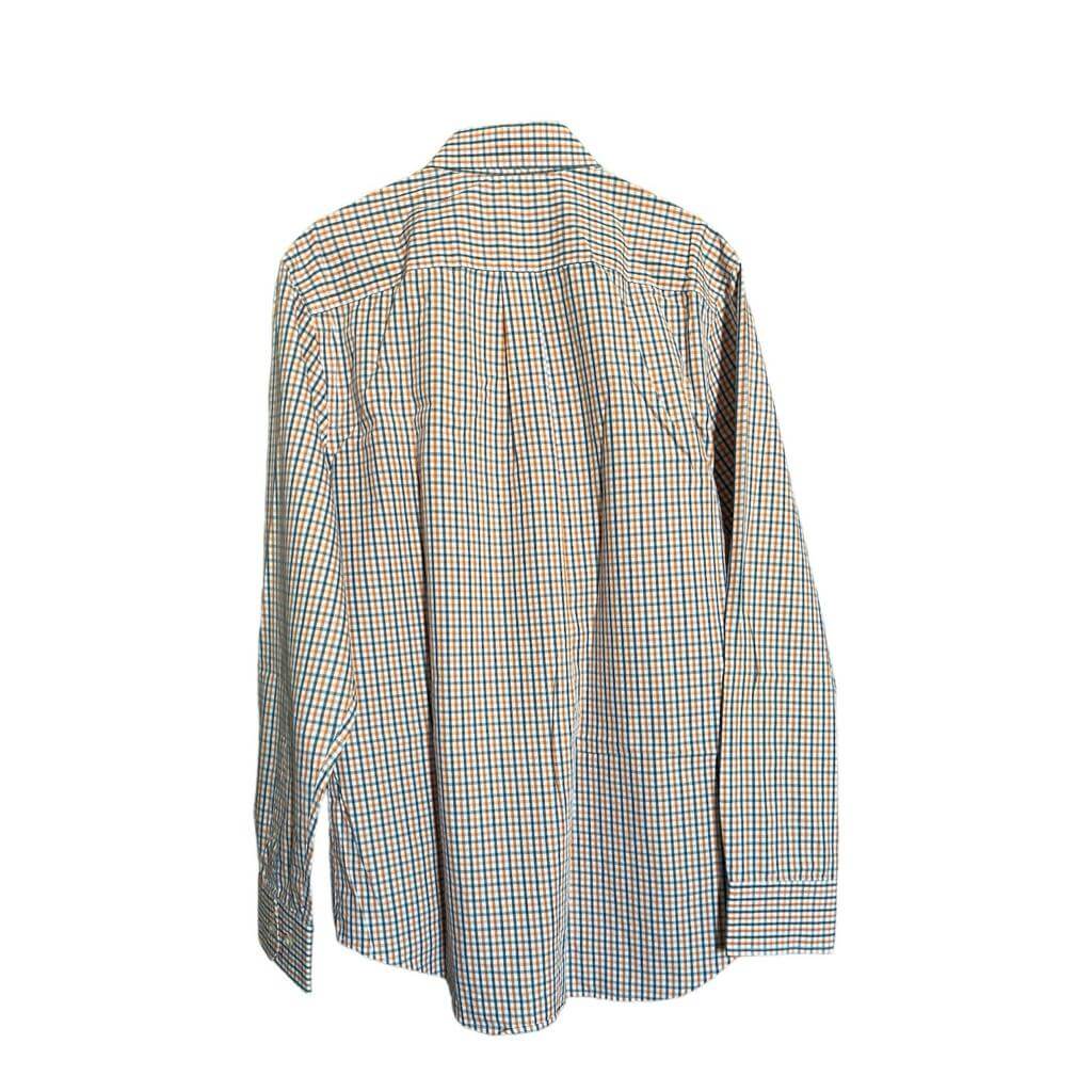 Camisa cuadriculada azul con naranja - Imagen 3