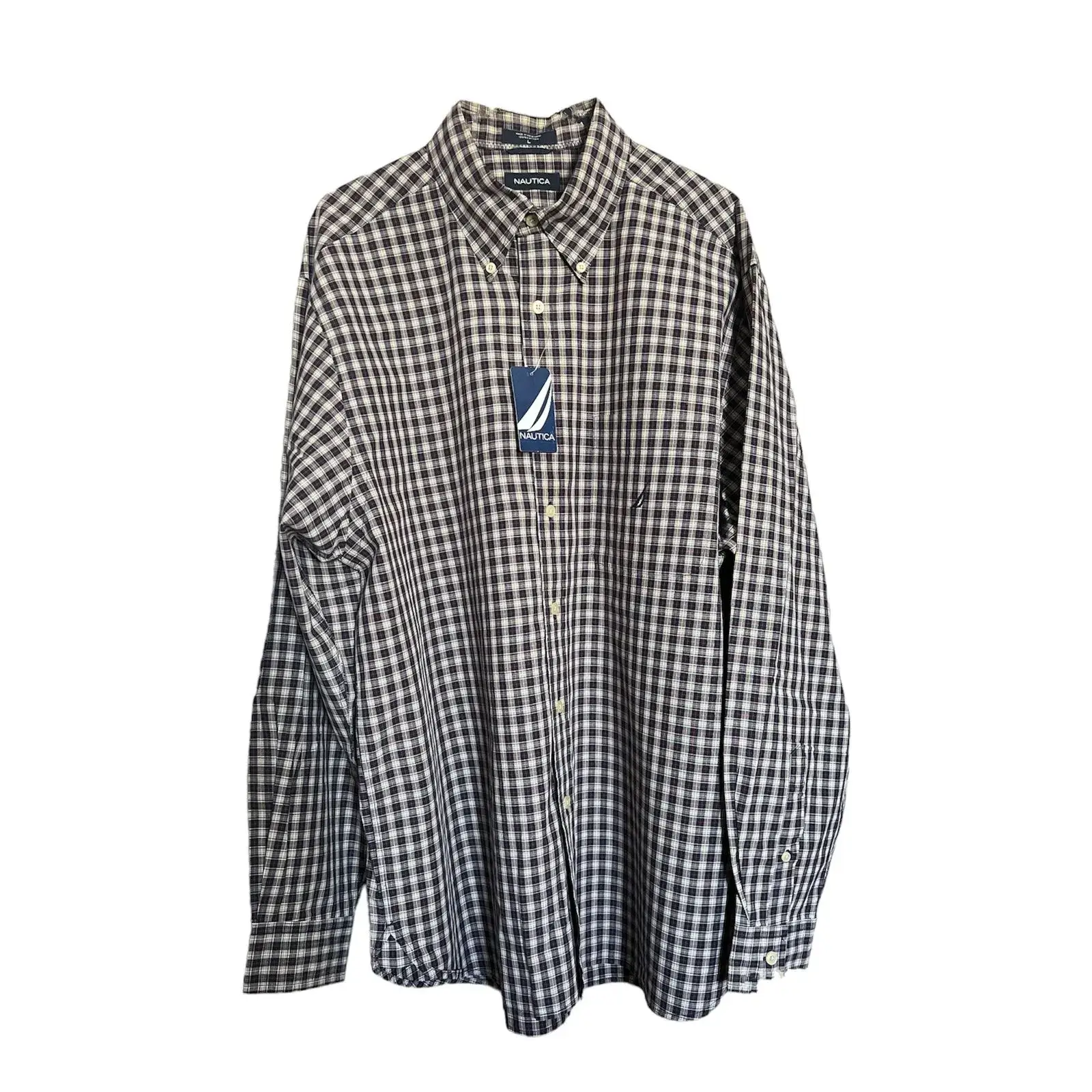 Camisa cuadriculada nautica café.