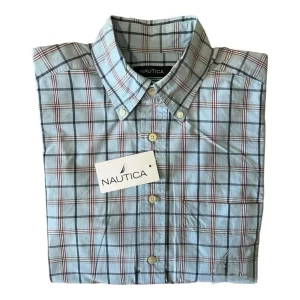 Camisa a cuadros azul cielo Nautica.